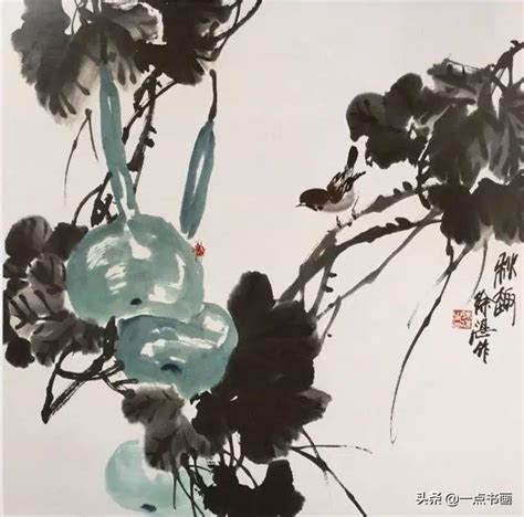 葫蘆畫法|徐湛花鳥畫教學——葫蘆的寫意畫法